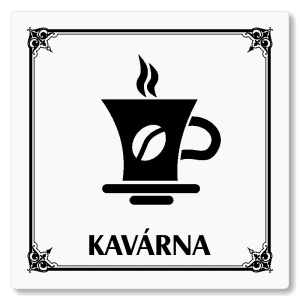 Kavárna, 148x148mm, bílá, Nebraska